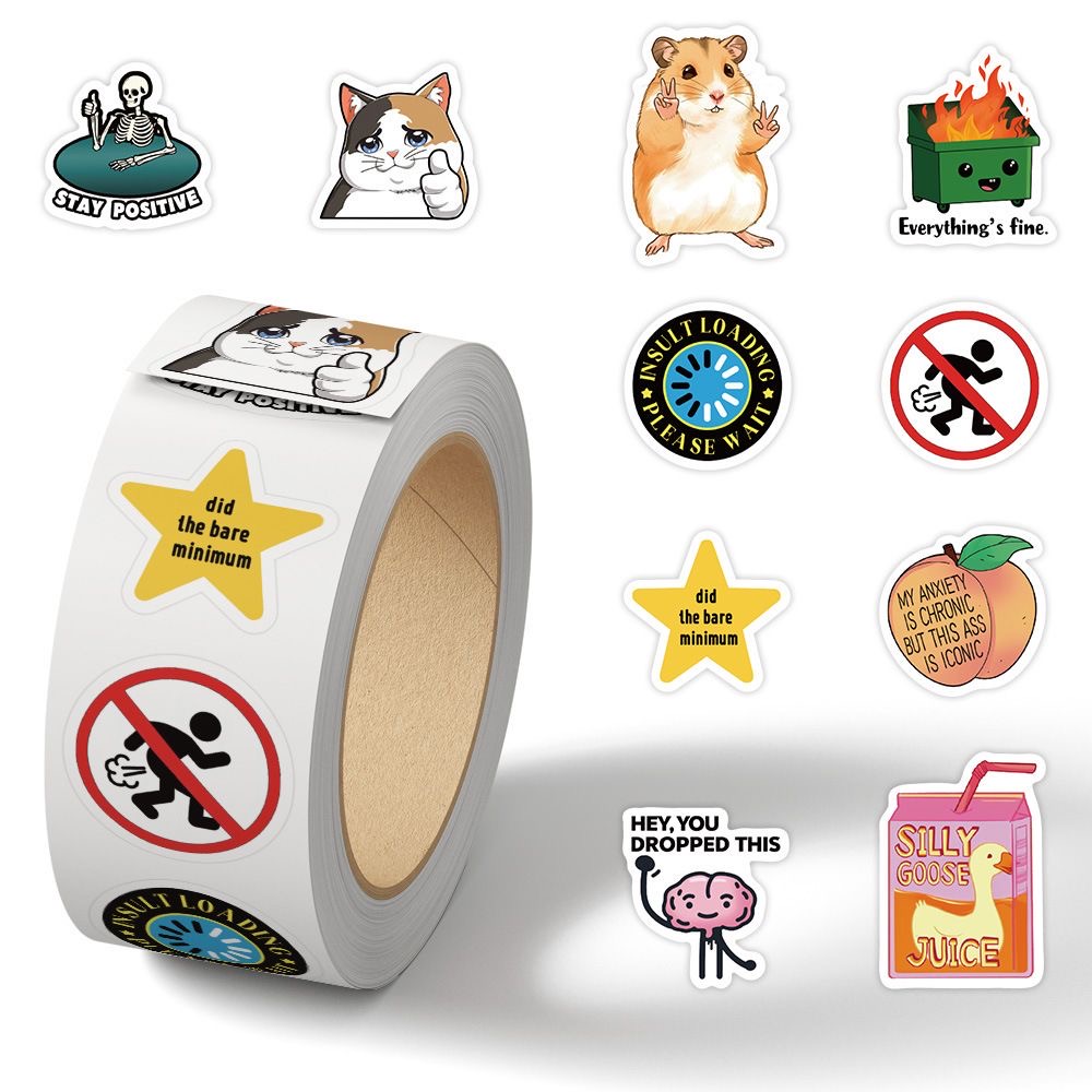 Kids Toys Laptop - 500pcs Funny Emotion Meme Sticker for