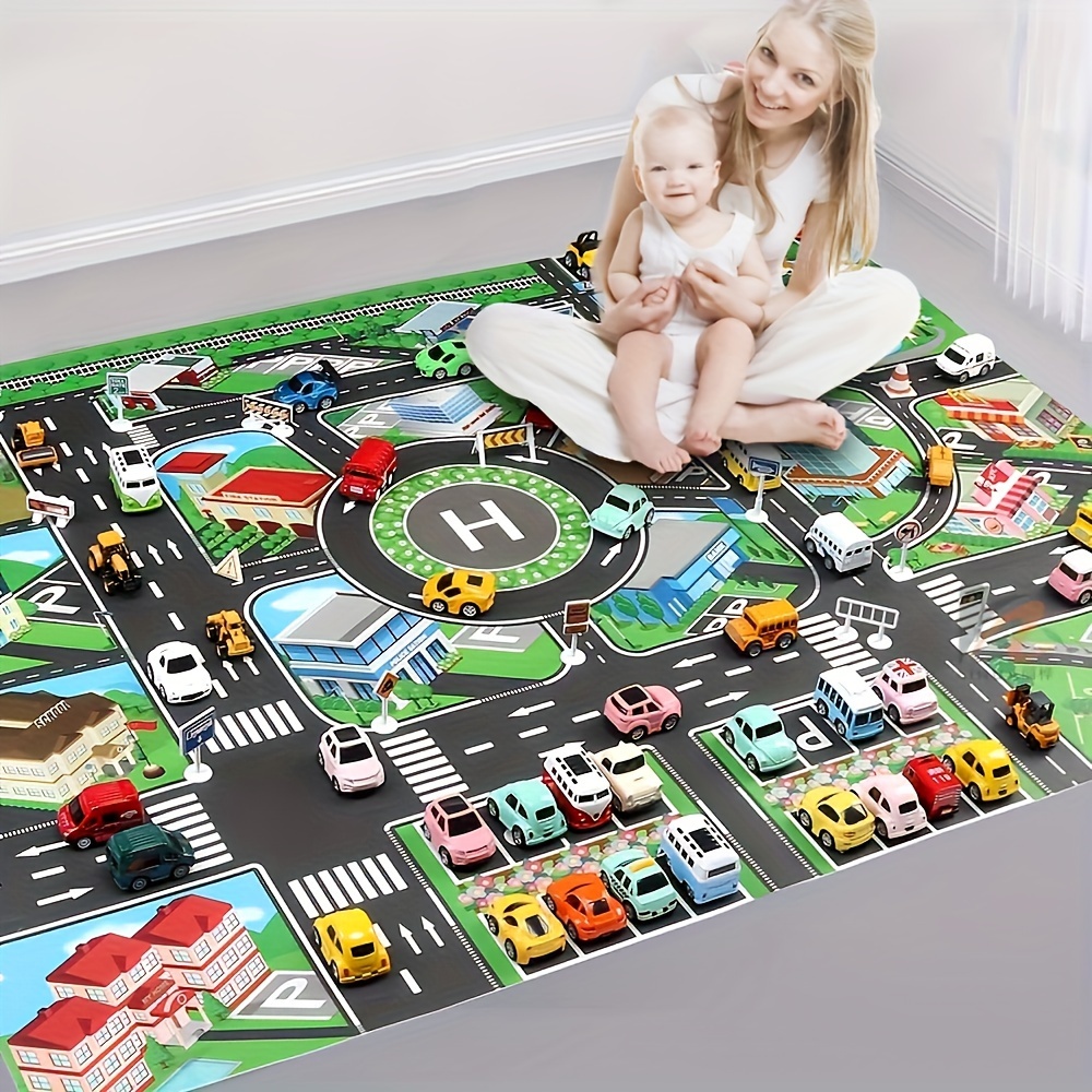 Kids Toys And Games - 1pc, City Traffic Play Mat, Large