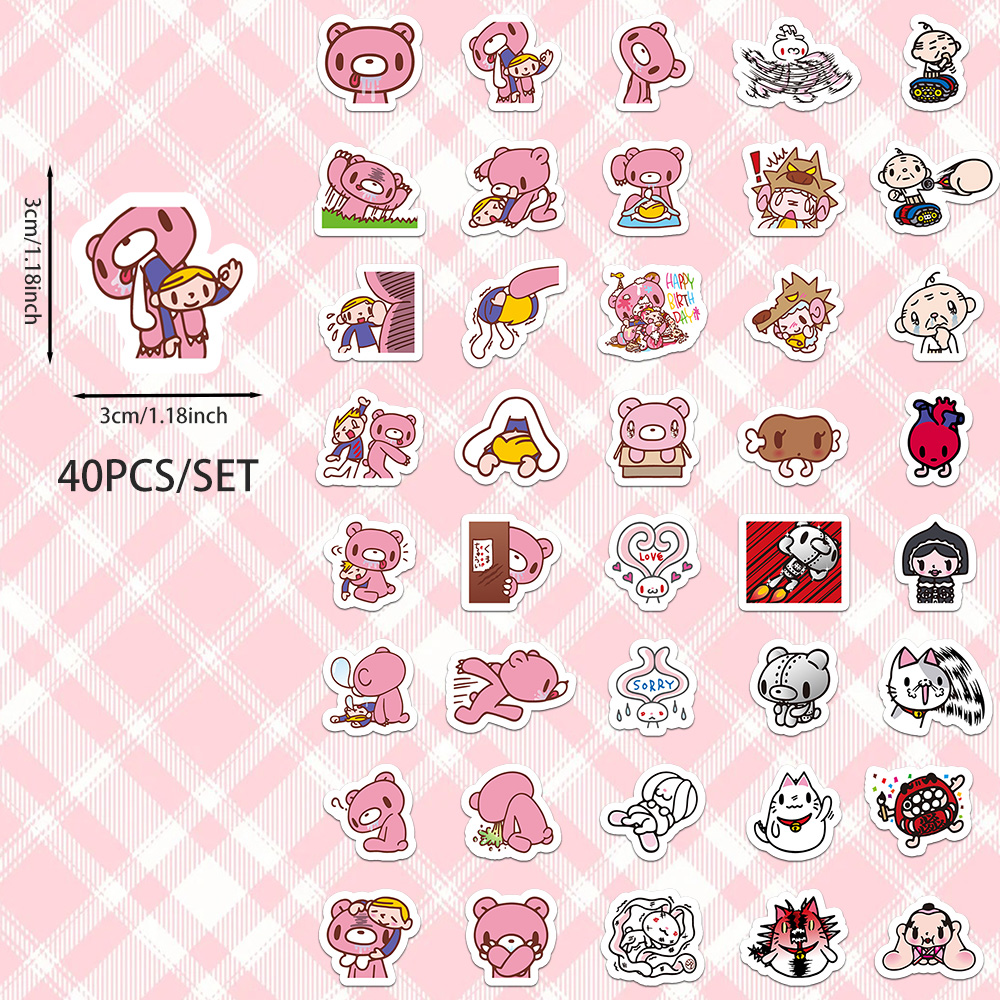 40pcs Cartoon Gloomy Bear & CH - Kids Toys Laptop ulasan dan harga