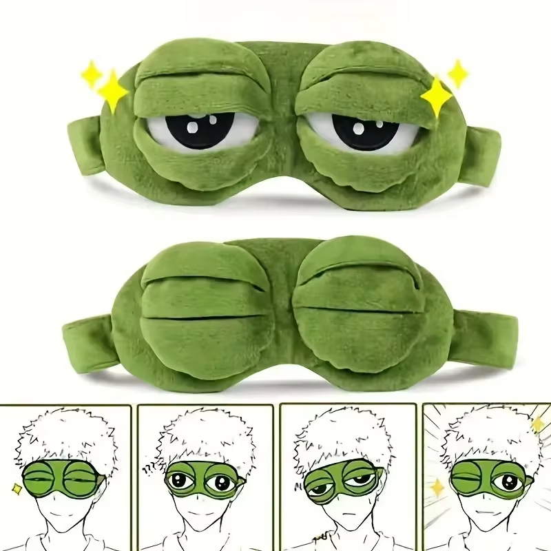 Frog Shaped Eye Mask Party Gam - Soft Plush Doll ulasan dan harga
