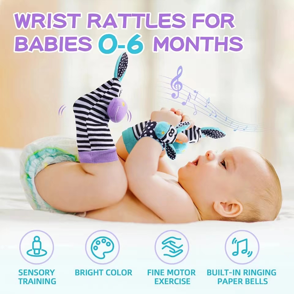 Baby Infant Wrist Rattle Socks - Kids Toys Learning ulasan dan harga