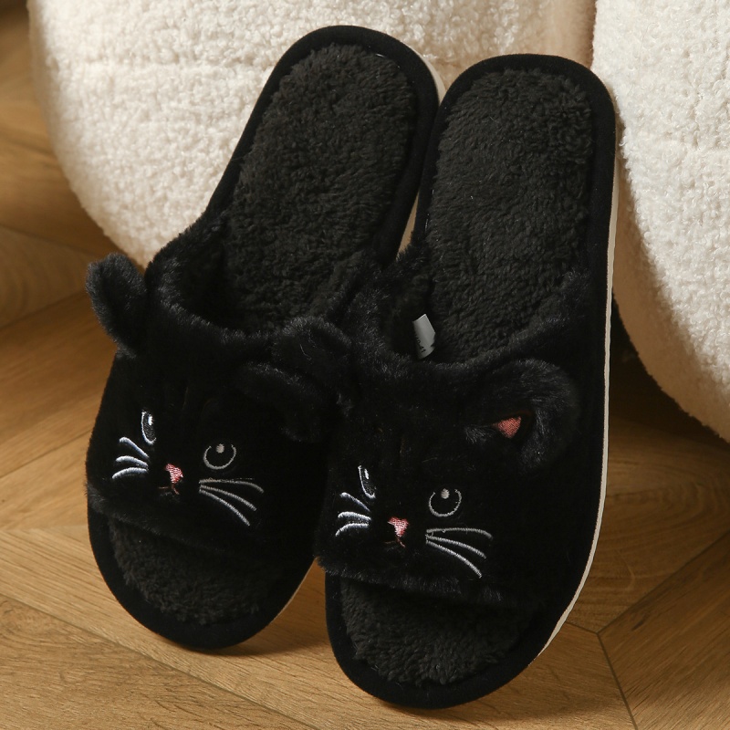 Cute Cat Plush Flip Flops For  - Soft Plush Doll ulasan dan harga