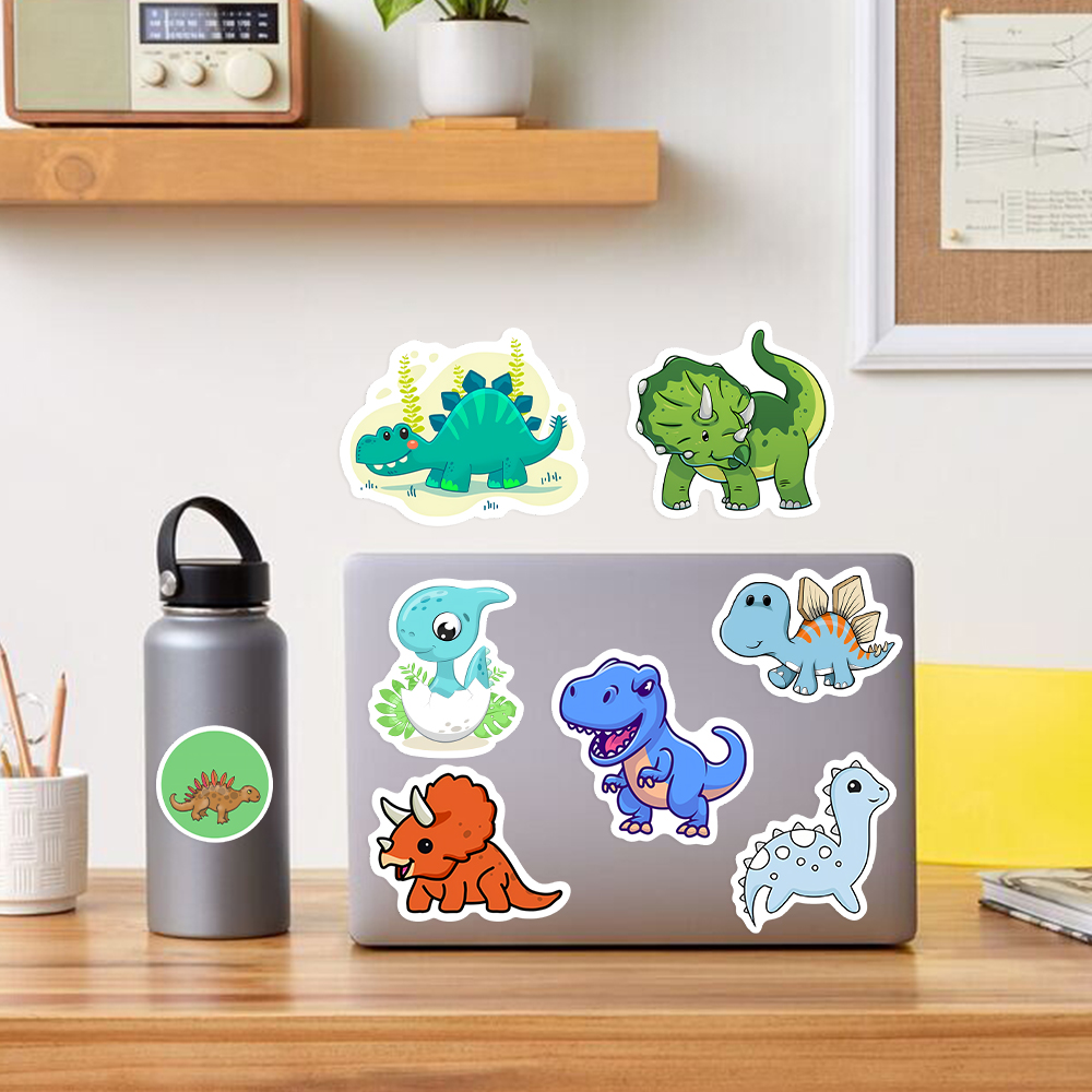 Cute Lovely dinosaur Stickers  - Kids Toys Laptop ulasan dan harga
