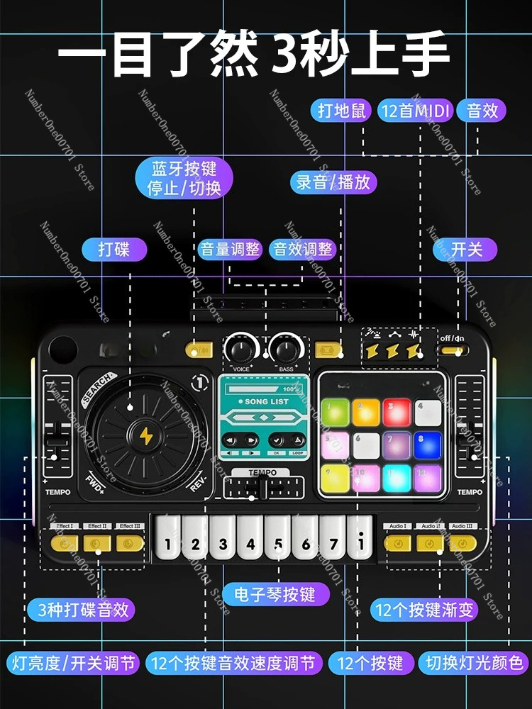 Kids DJ Mixer Piano Toy, Elect - Kids Toys And Games ulasan dan harga