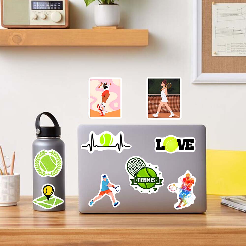 Tennis Theme Lovers Sticekrs D - Kids Toys Laptop ulasan dan harga