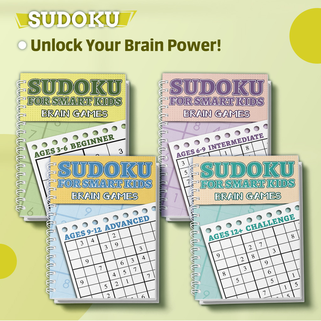 Kids Sudoku Puzzle Book Set, B - Kids Toys And Games ulasan dan harga