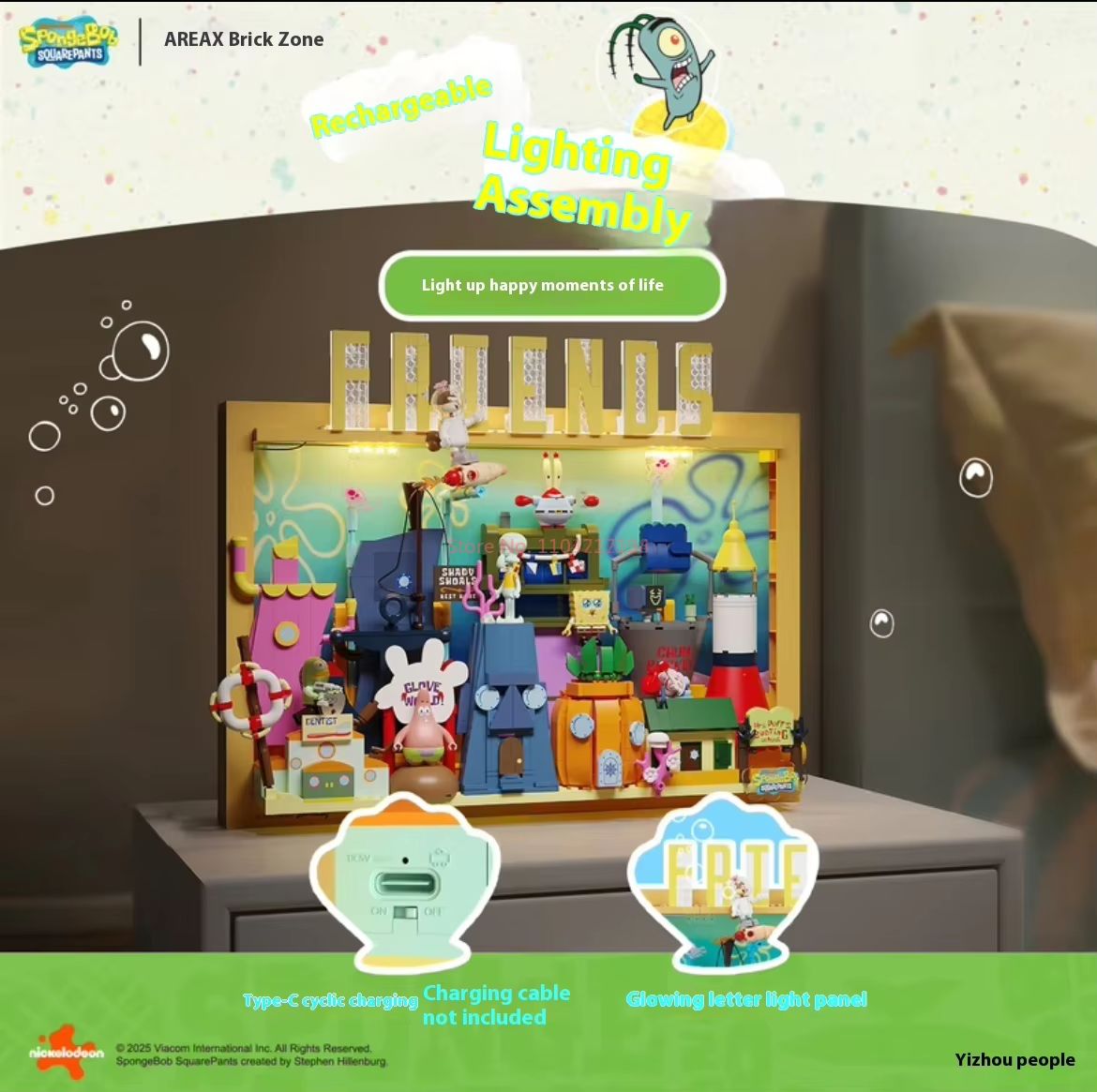 Official Area-X Spongebob Squa - Kids Xbox Toys ulasan dan harga